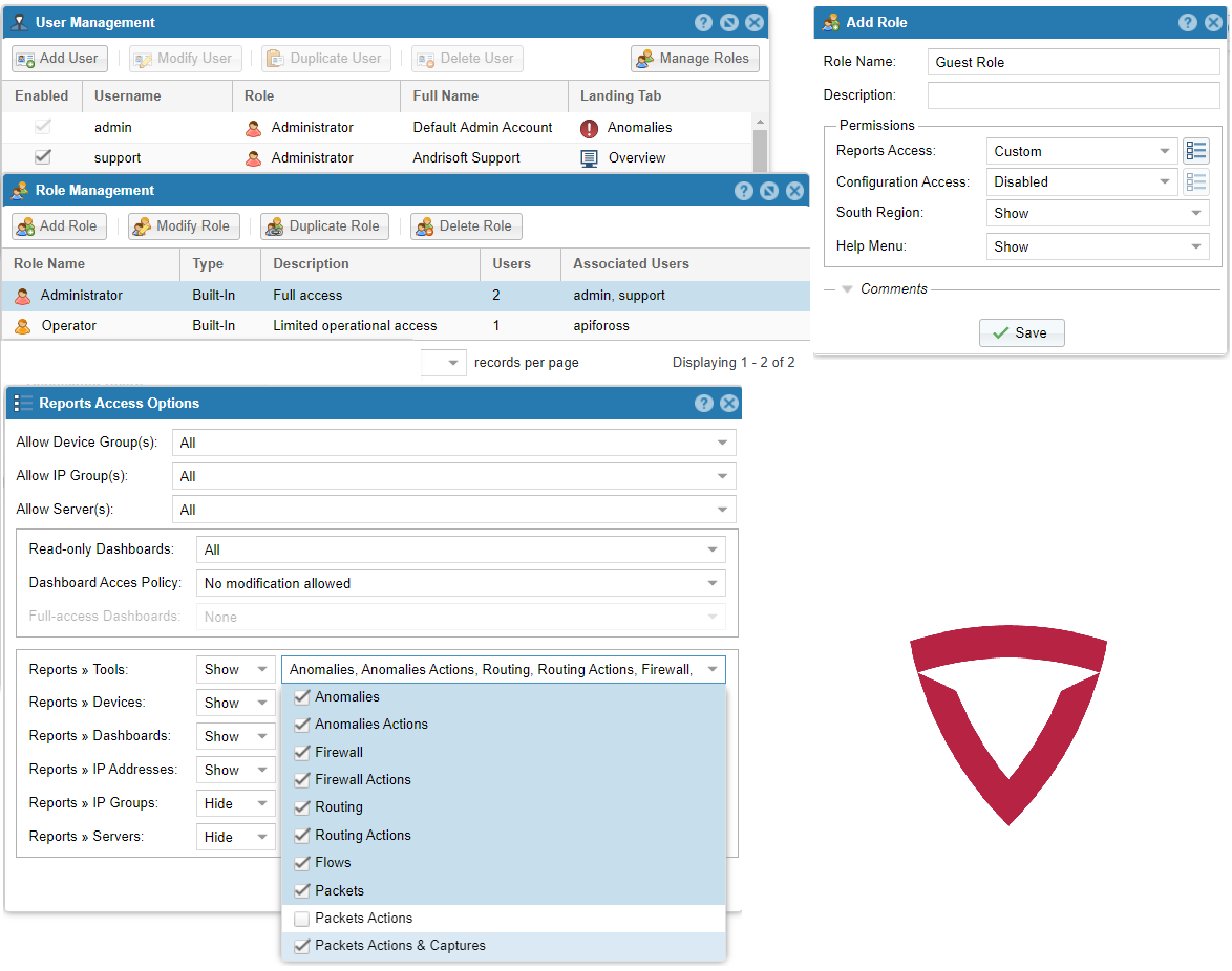 WanGuard 8.2 User Management&nbsp;